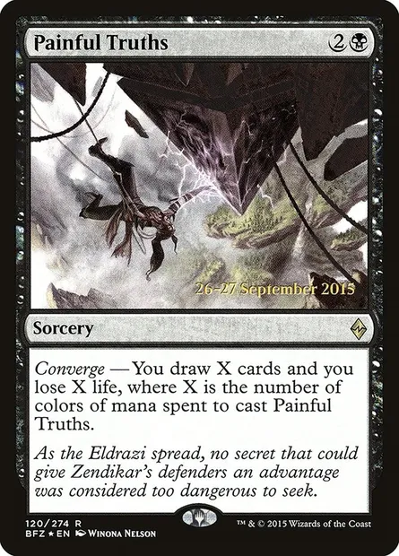 Painful Truths, Magic card PBFZ 120s — Battle for Zendikar Promos set