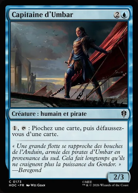 Capitaine d'Umbar, carte Magic HOC 173 — extension The Hobbit Eternal