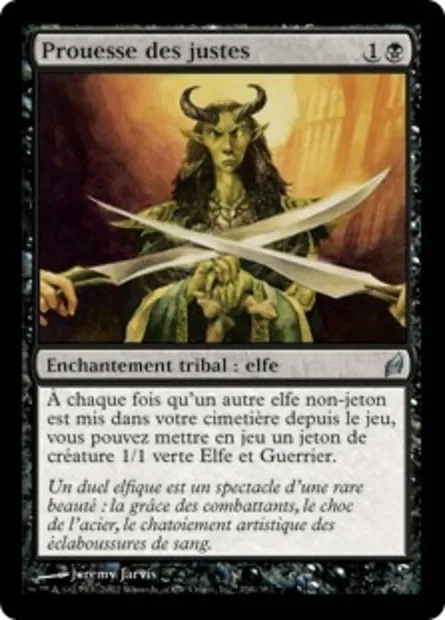 Prouesse des justes, carte Magic LRW 136 — extension Lorwyn