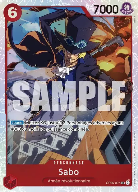 Sabo, carte One Piece OP05-007 — extension AWAKENING OF THE NEW ERA