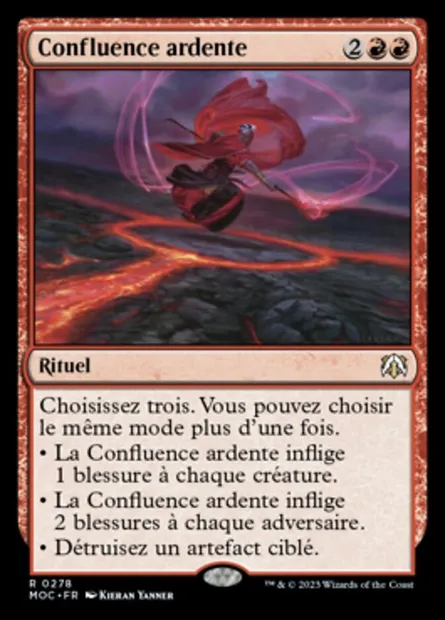 Confluence ardente, carte Magic MOC 278 — extension March of the Machine Commander