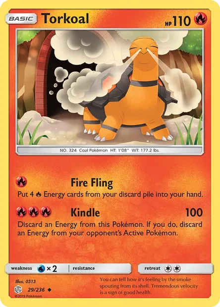 Torkoal, Pokémon card CEC 29 — Cosmic Eclipse set