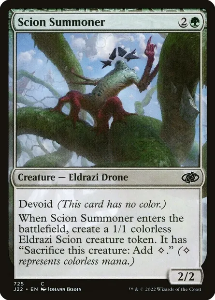 Scion Summoner, Magic card J22 725 — Jumpstart 2022 set