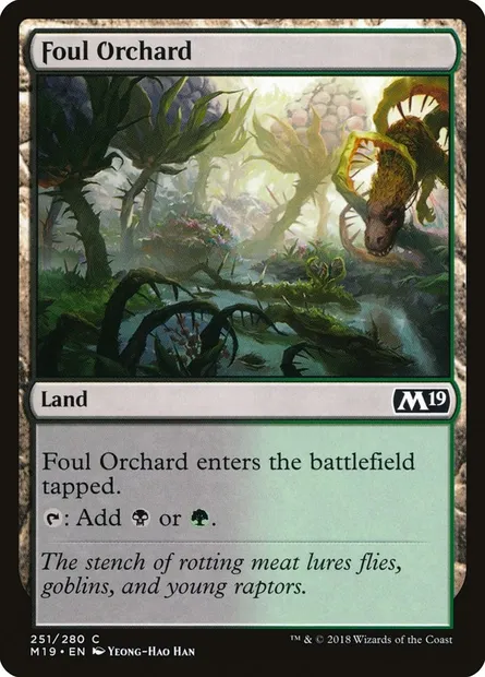 Foul Orchard, Magic card M19 251 — Core Set 2019 set