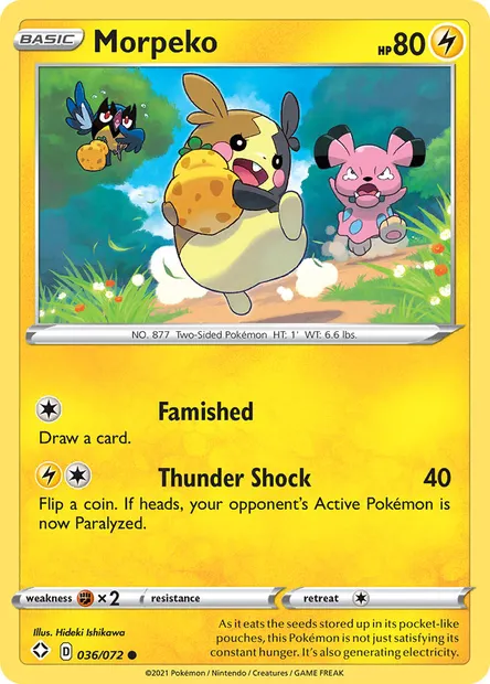 Morpeko, Pokémon card SHF 36 — Shining Fates set