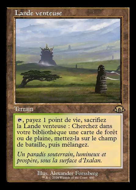 Lande venteuse, carte Magic MH3 440 — extension Modern Horizons 3