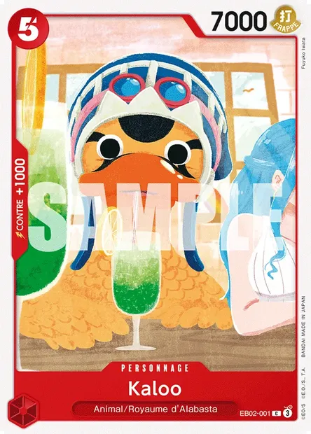 Kaloo, carte One Piece EB02-001 — extension Anime 25th Collection