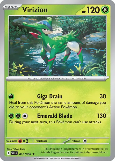 Virizion, Pokémon card WHT 010 — White Flare set
