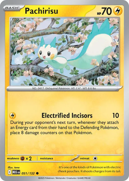 Pachirisu, Pokémon card MEG 051 — Mega Evolution set