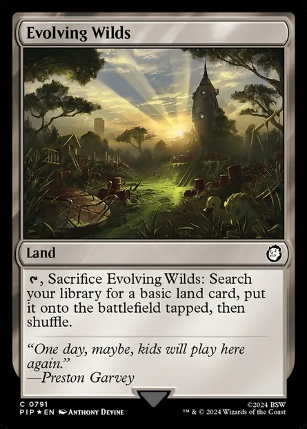 Étendues sauvages en évolution, carte Magic PIP 791 — extension Fallout