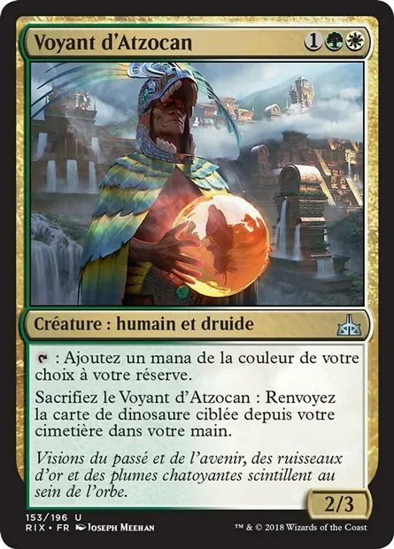 Voyant d'Atzocan, carte Magic RIX 153 — extension Les combattants d'Ixalan