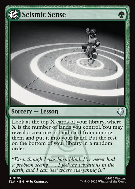 Seismic Sense, Magic card TLA 195 — Avatar: The Last Airbender set