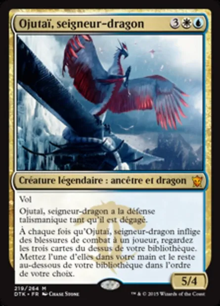 Ojutaï, seigneur-dragon, carte Magic DTK 219 — extension Les Dragons de Tarkir