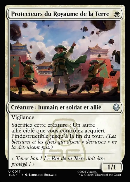 Protecteurs du Royaume de la Terre, carte Magic TLA 17 — extension Avatar: The Last Airbender