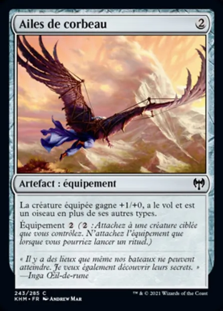 Ailes de corbeau, carte Magic KHM 243 — extension Kaldheim