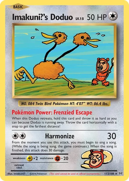 Imakuni?'s Doduo, Pokémon card EVO 112 — Evolutions set