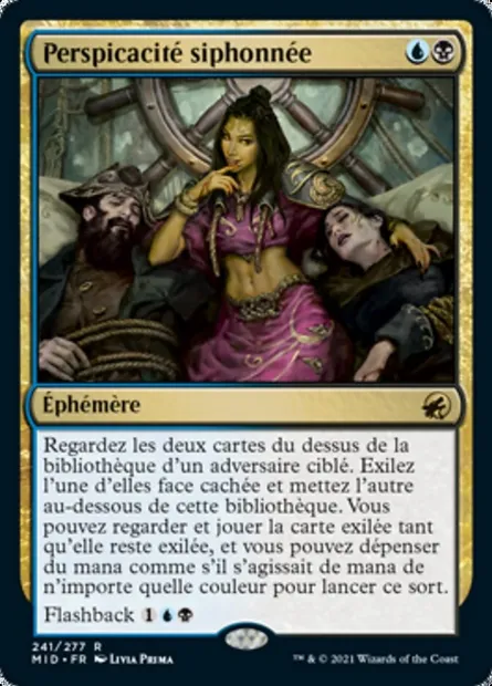 Perspicacité siphonnée, carte Magic MID 241 — extension Innistrad : chasse de minuit