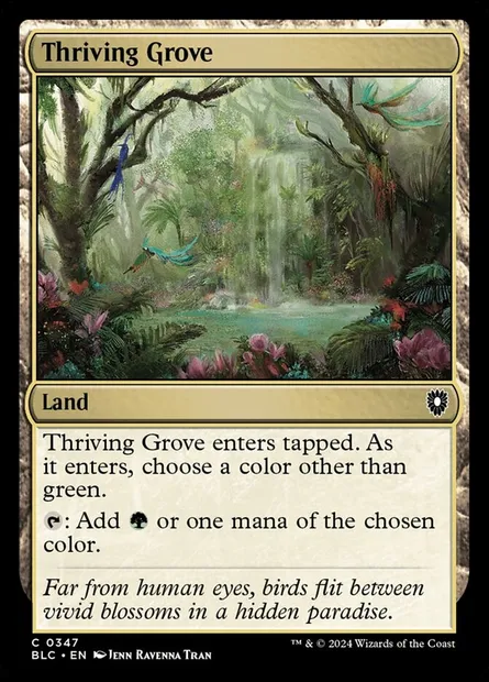 Thriving Grove, Magic card BLC 347 — Bloomburrow Commander set
