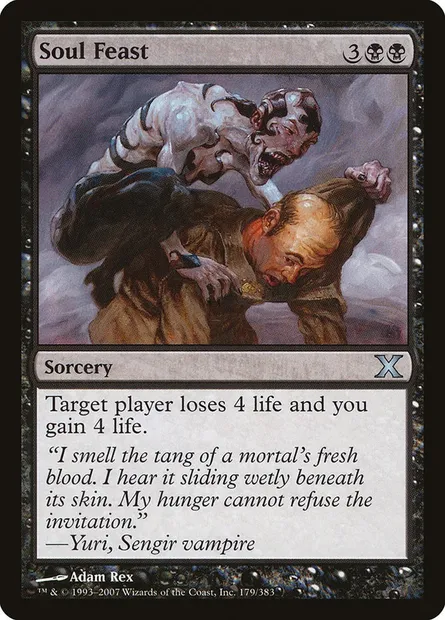 Soul Feast, Magic card 10E 179 — Tenth Edition set