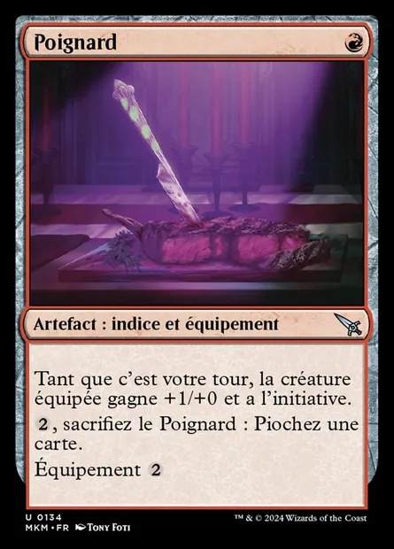 Poignard, carte Magic MKM 134 — extension Murders at Karlov Manor