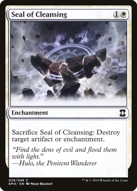 Seal of Cleansing, Magic card EMA 26 — Eternal Masters set