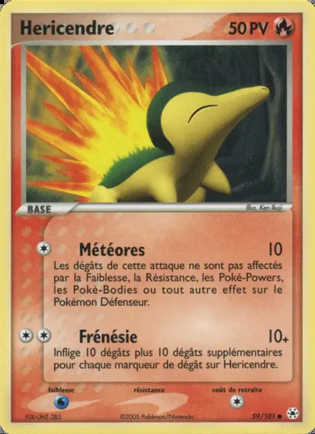Héricendre, carte Pokémon HL 59 — extension EX Légendes Oubliées