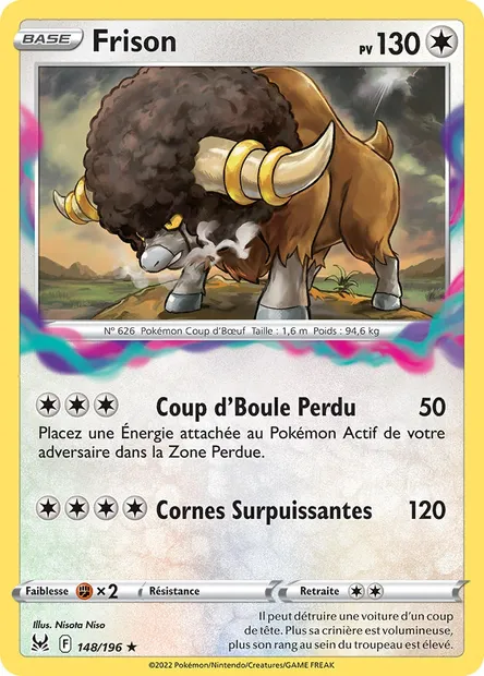 Frison, carte Pokémon LOR 148 — extension Origine Perdue