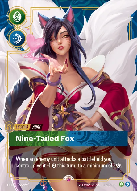 Nine-Tailed Fox, carte Riftbound OGN 255 — extension Origins