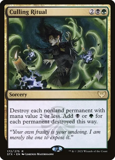 Culling Ritual, Magic card PSTX 172p — Strixhaven: School of Mages Promos set