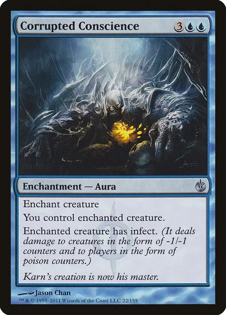 Corrupted Conscience, Magic card MBS 22 — Mirrodin Besieged set