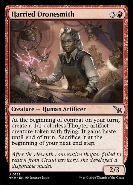 Harried Dronesmith, Magic card MKM 131 — Murders at Karlov Manor set