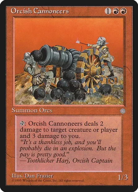 Canonniers orques, carte Magic ICE 205 — extension Ere Glaciaire