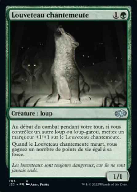 Louveteau chantemeute, carte Magic J22 703 — extension Jumpstart 2022