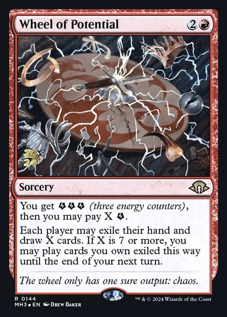 Roue de potentiel, carte Magic PMH3 144s — extension Modern Horizons 3 Promos