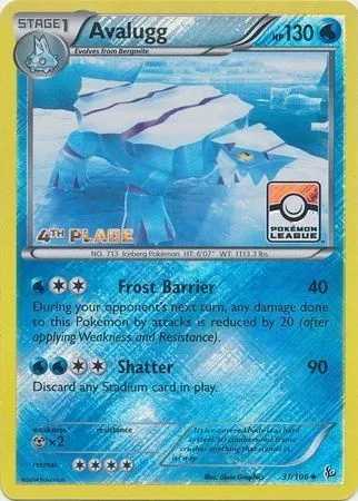 Avalugg, Pokémon card LGP 031-4 — League Promos set