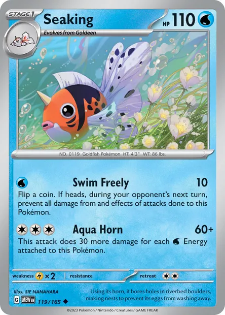 Seaking, Pokémon card MEW 119 — 151 set