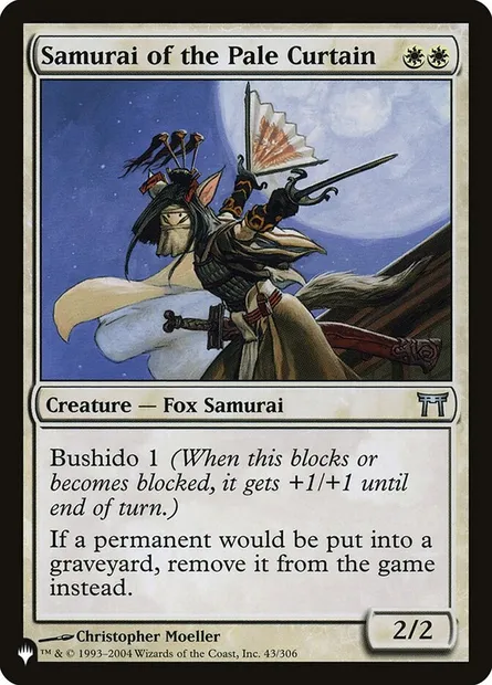 Samurai of the Pale Curtain, Magic card PLST CHK-43 — The List set