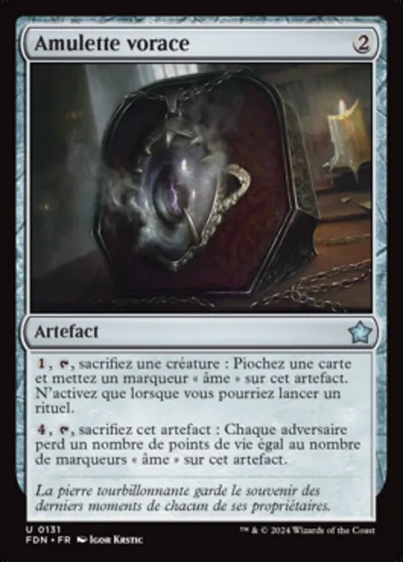 Amulette vorace, carte Magic FDN 131 — extension Foundations