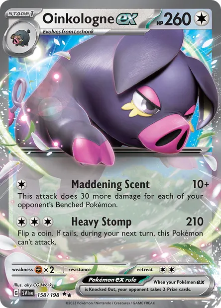 Oinkologne ex, Pokémon card SVI 158 — Scarlet & Violet set