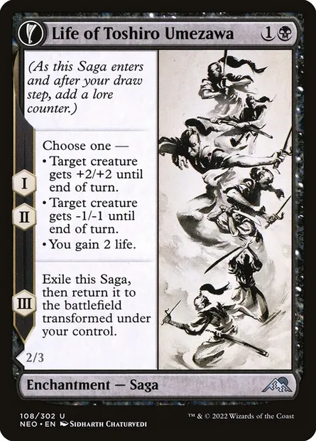 Life of Toshiro Umezawa // Memory of Toshiro, Magic card NEO 108 — Kamigawa: Neon Dynasty set