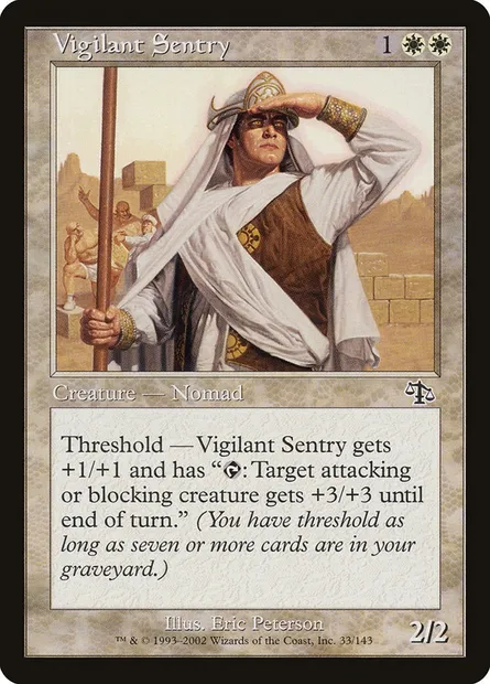 Vigilant Sentry, Magic card JUD 33 — Judgment set