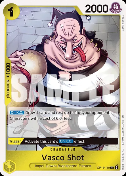 Vasco Shot, One Piece card OP16-110 — THE TIME OF BATTLE set
