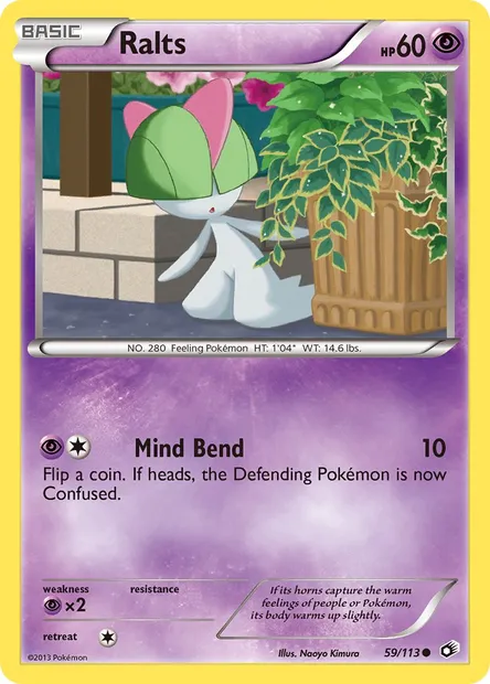 Ralts, Pokémon card LTR 59 — Legendary Treasures set