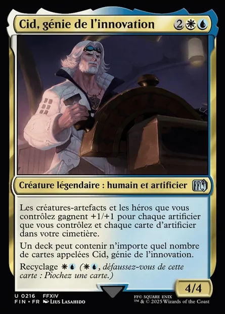 Cid, génie de l'innovation, carte Magic FIN 216 — extension Final Fantasy