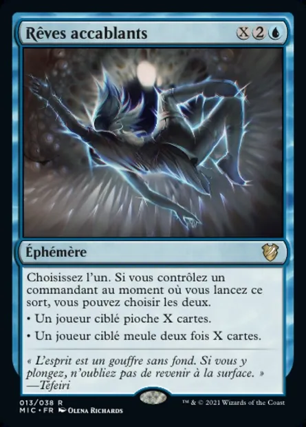 Rêves accablants, carte Magic MIC 13 — extension Midnight Hunt Commander