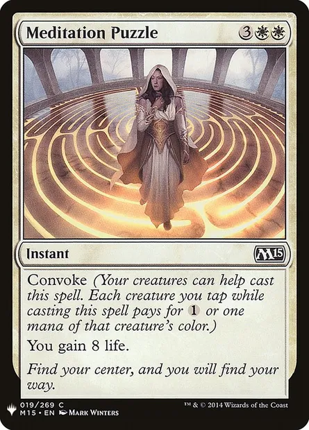 Meditation Puzzle, Magic card PLST M15-19 — The List set