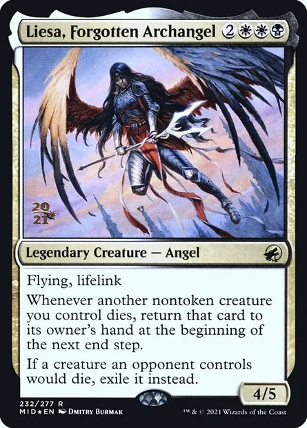 Liesa, Forgotten Archangel, Magic card PMID 232s — Innistrad: Midnight Hunt Promos set