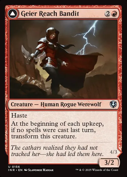 Geier Reach Bandit // Vildin-Pack Alpha, Magic card INR 156 — Innistrad Remastered set