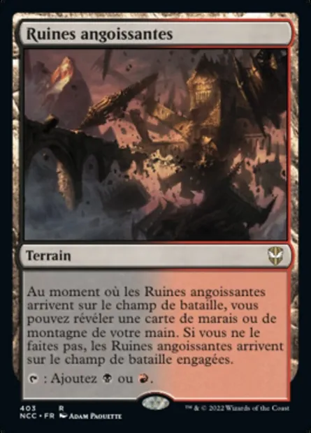 Ruines angoissantes, carte Magic NCC 403 — extension New Capenna Commander