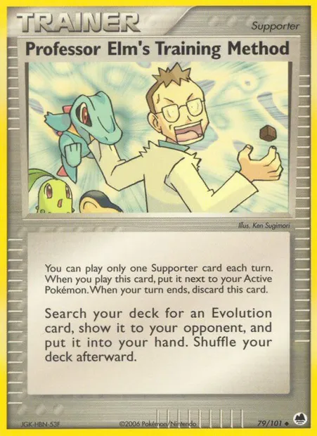 Professor Elm's Training Method, Pokémon card DF 79 — Dragon Frontiers set